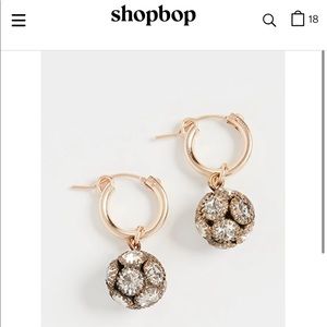 Brinker & Eliza Disco Ball Huggie Earrings